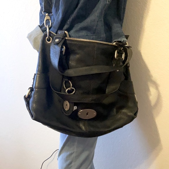 Super Clean Vintage Fossil Leather Handbag - Picture 2 of 11